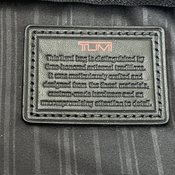 Tumi Briefcase Laptop Shoulder Bag Black Ballistic Nylon Carry On Shoulder Strap - Picture 8 of 16